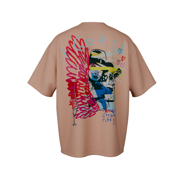 Caffeine Cowboy - Pink Shirt