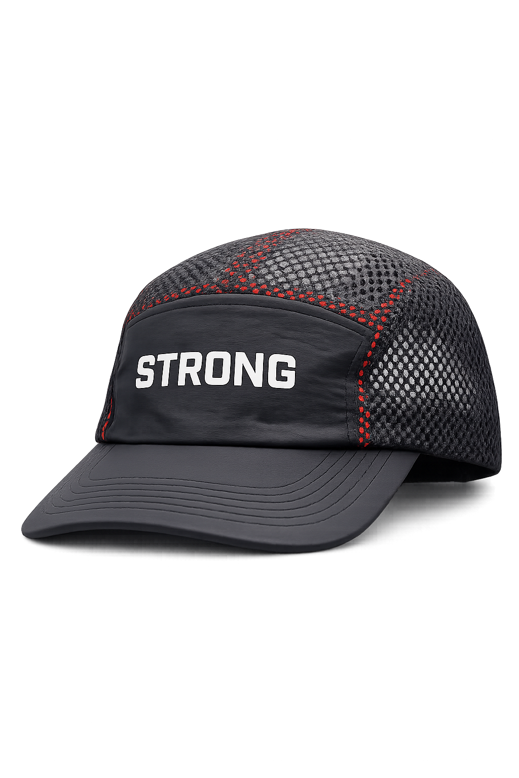 STRONG 5 Panel Hat - Black
