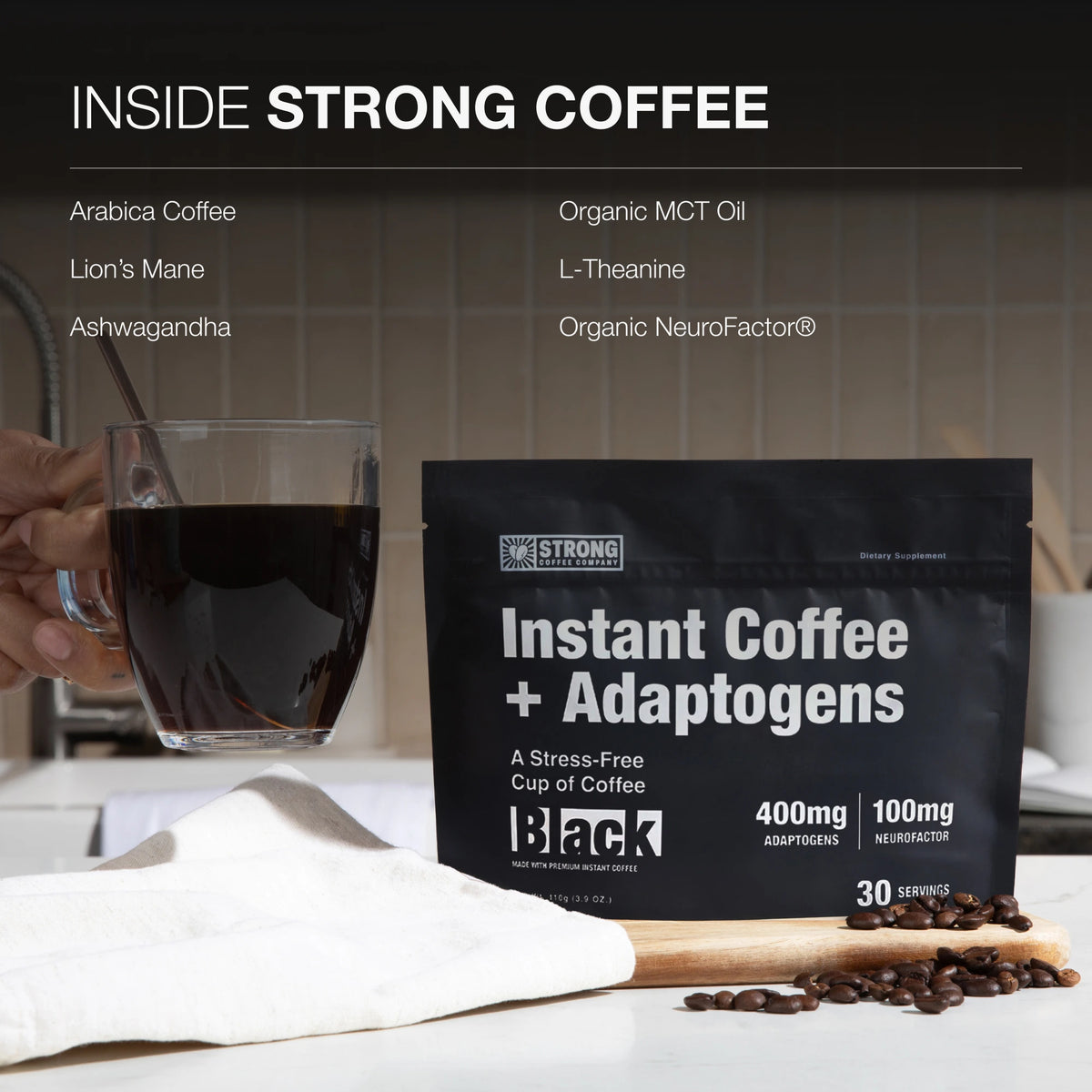 Coffee with Adaptogens - BLACK Instant