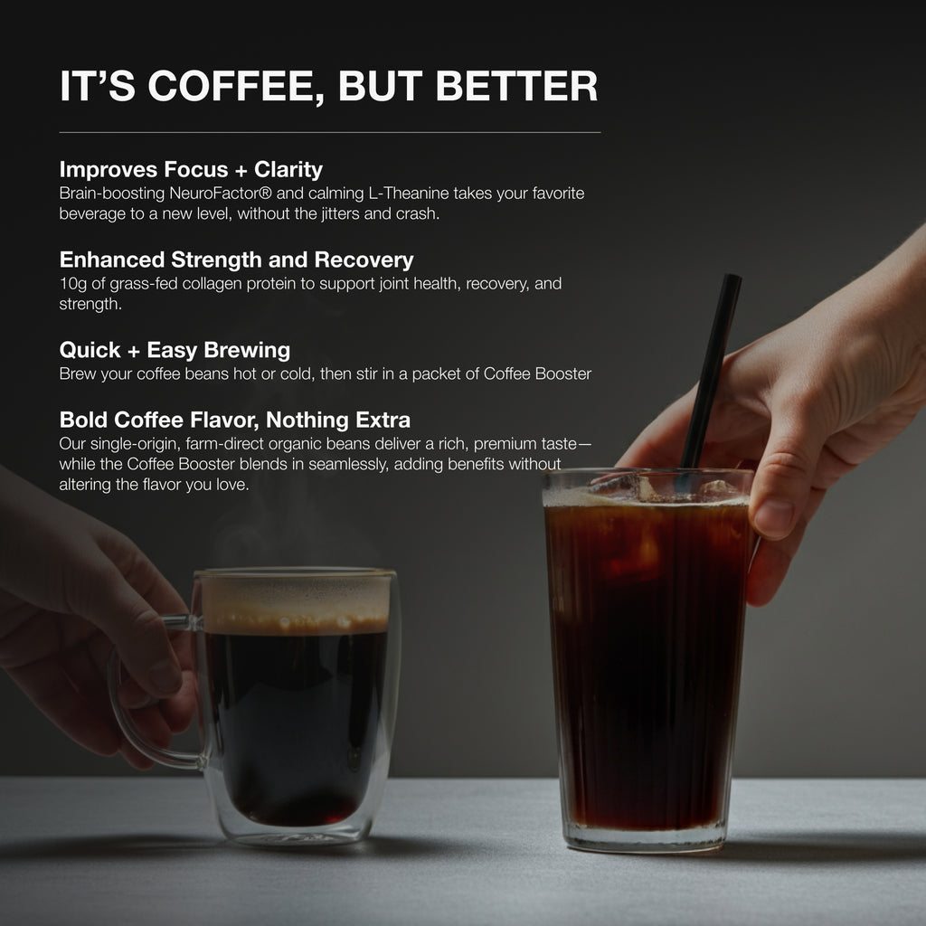 BLACK Fair-Trade Instant Coffee + Adaptogens | 10 SINGLE SERVINGS PER PACK