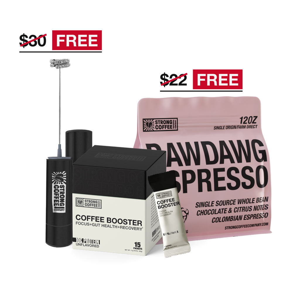FREE STARTER KIT! - Espresso Roast Coffee, Coffee Booster, & Rechargeable Coffee Frother