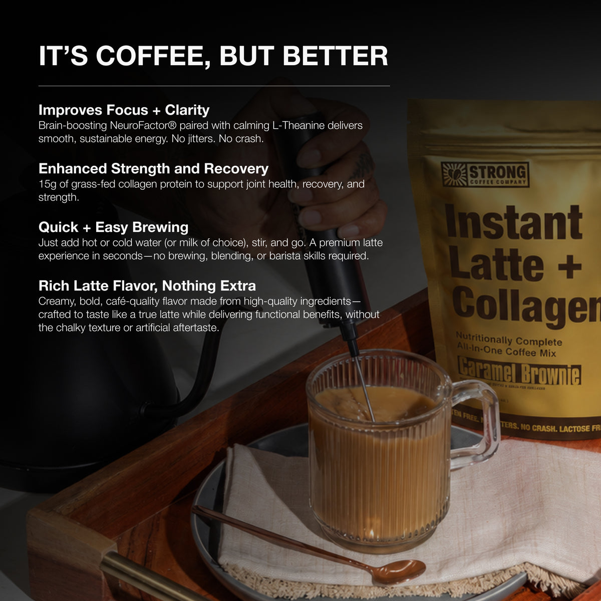 Collagen Latte Caramel Brownie