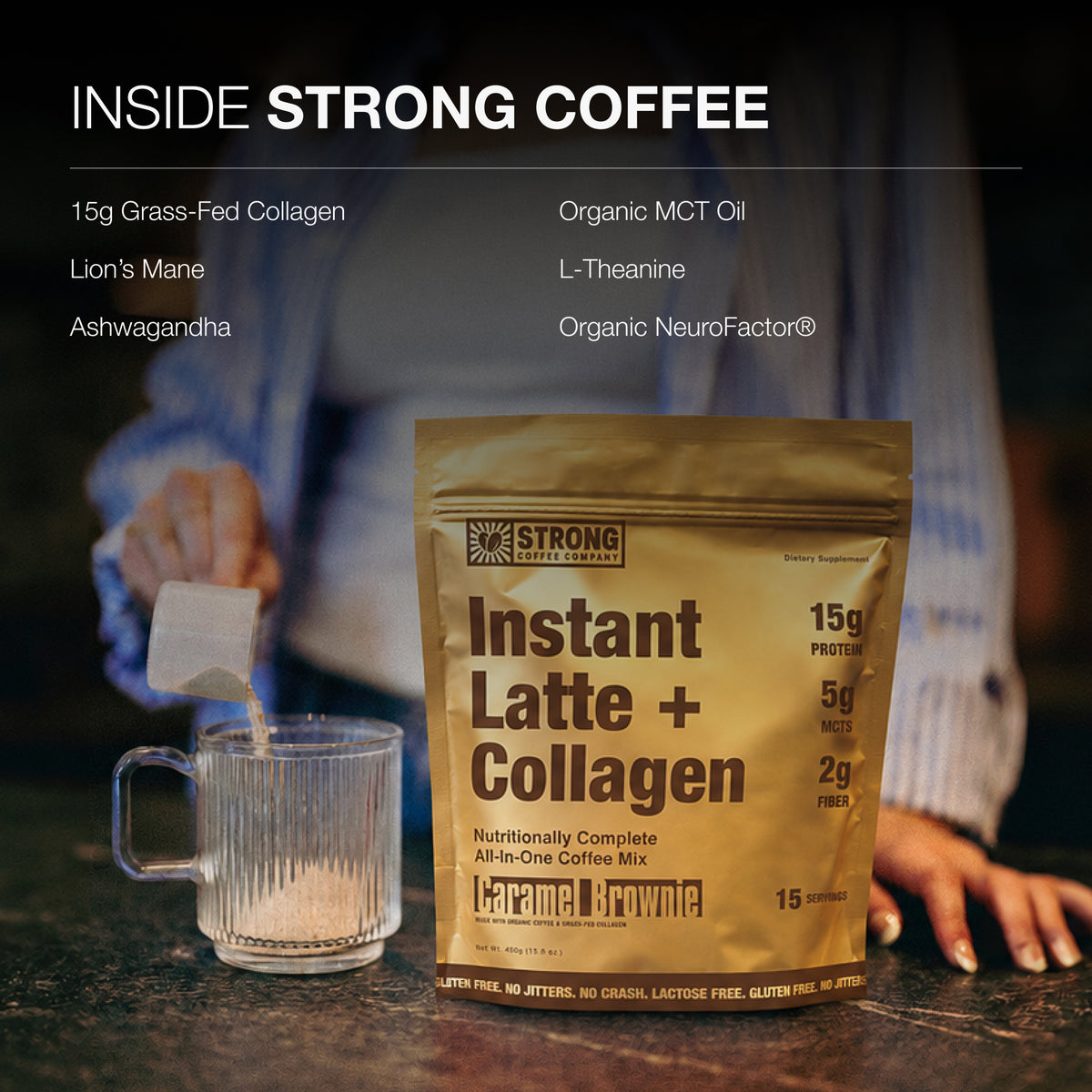 Collagen Latte Caramel Brownie