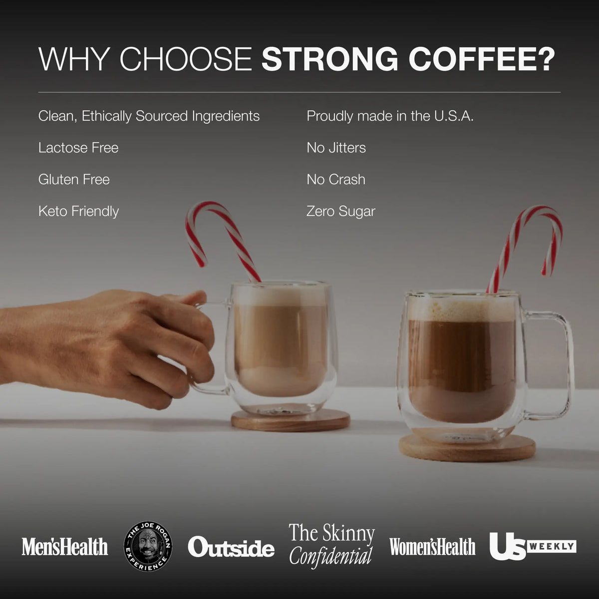 Collagen Latte Peppermint Mocha Flavor | STRONG Coffee Company Strong Coffee Company
